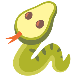snake and avocado