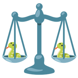 snake and balance scale