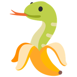 snake and banana