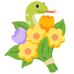 snake and bouquet