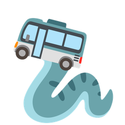 snake and bus