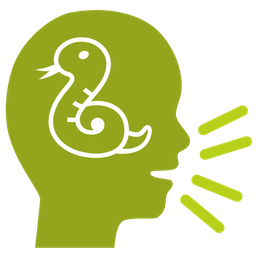 snake and busts in silhouette