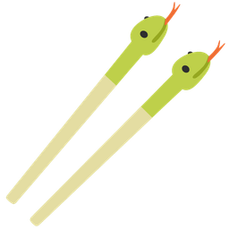 snake and chopsticks
