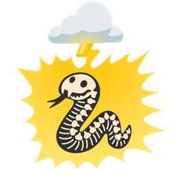 snake and cloud with lightning