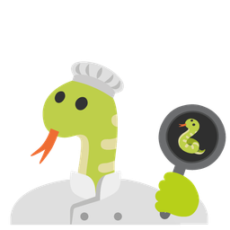 snake and cooking