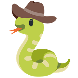 snake and cowboy hat face