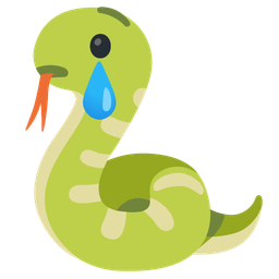 snake and crying face