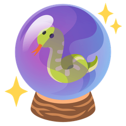 snake and crystal ball