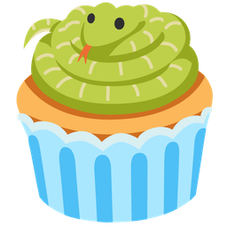 snake and cupcake