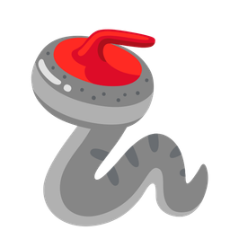 snake and curling stone