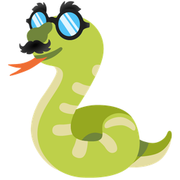 snake and disguised face