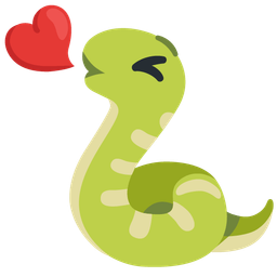 Snake and Face blowing a kiss