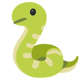 snake and face with diagonal mouth