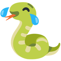 Snake and Face with tears of joy