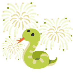 snake and fireworks