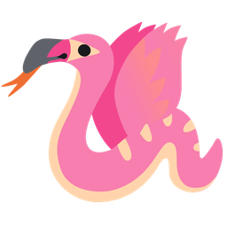 snake and flamingo