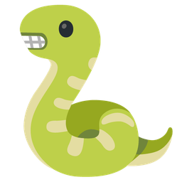 snake and grimacing face