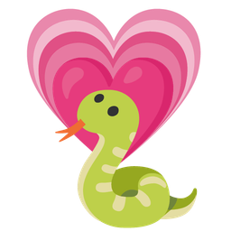 snake and growing heart