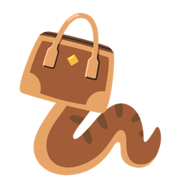 snake and handbag