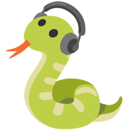 snake and headphone