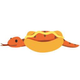 snake and hot dog