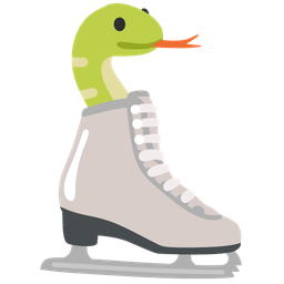 snake and ice skate