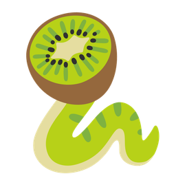 snake and kiwi fruit