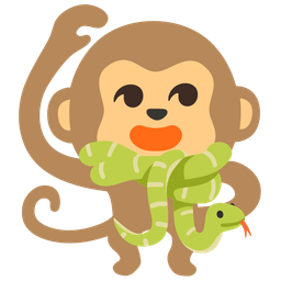 snake and monkey face