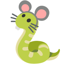 snake and mouse face