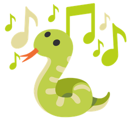 snake and musical notes