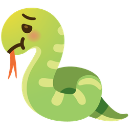 snake and nauseated face