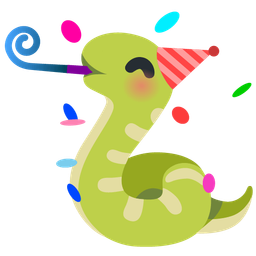 snake and partying face