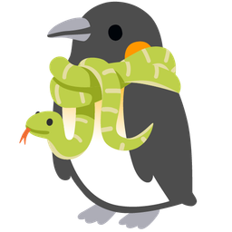 snake and penguin