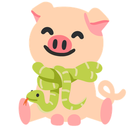 snake and pig face