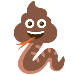 snake and pile of poo