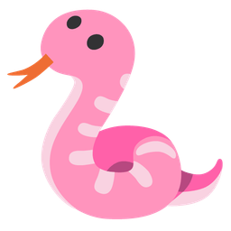 snake and pink heart