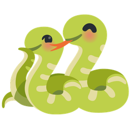 snake and revolving hearts