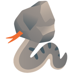snake and rock