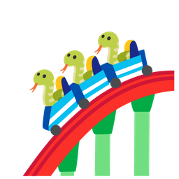 snake and roller coaster