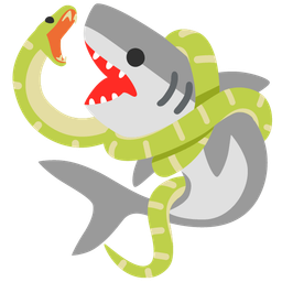 snake and shark