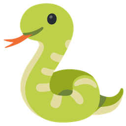 Snake and Slightly smiling face