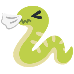 snake and sneezing face