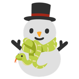 snake and snowman without snow