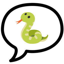 snake and speech balloon
