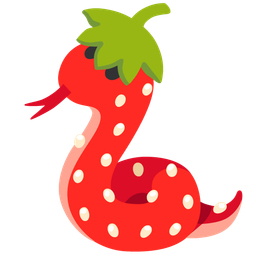 snake and strawberry