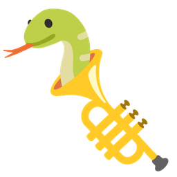 snake and trumpet