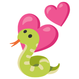 snake and two hearts
