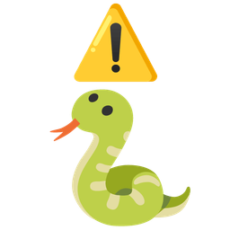 snake and warning