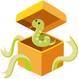 snake and wrapped gift