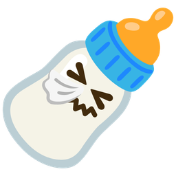 sneezing face and baby bottle